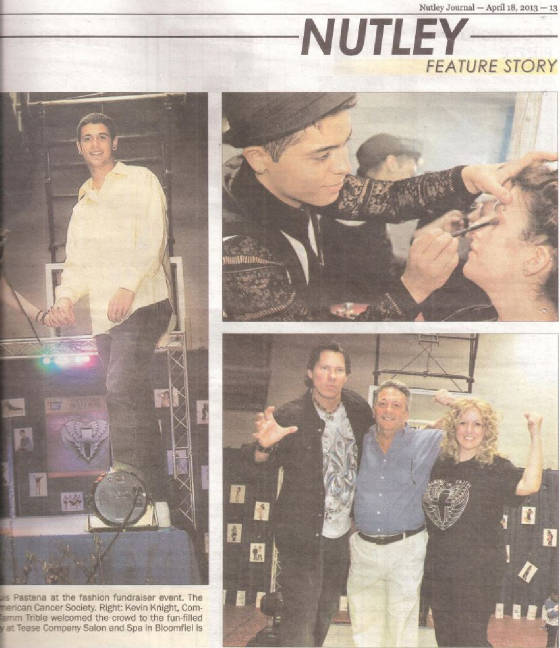 Kevin Knight featured in Nutley Journal at Relay For Life Fashion Show