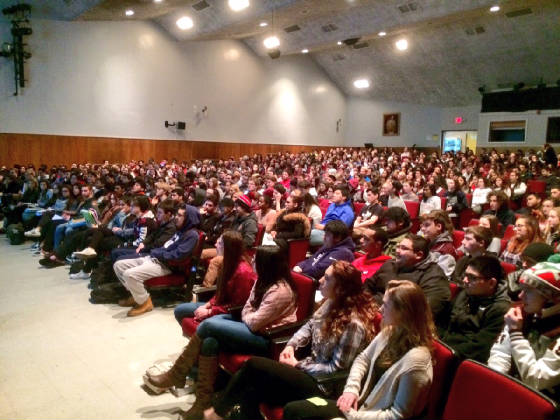 Kevin Knight Represents Relay For Life at Nutley High School