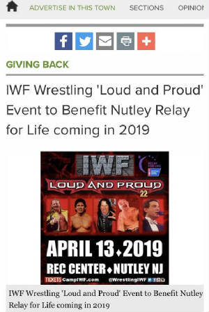 IWF in TAPinto Nutley 2019