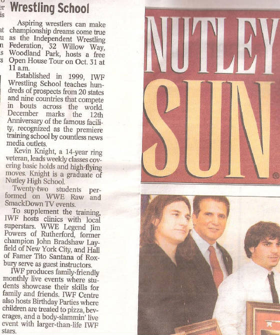 IWF - Nutley Sun Newspaper 10/28/10