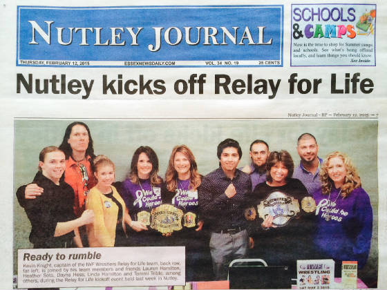 Nutley Journal Newspaper: IWF at Relay For Life Kickoff Party